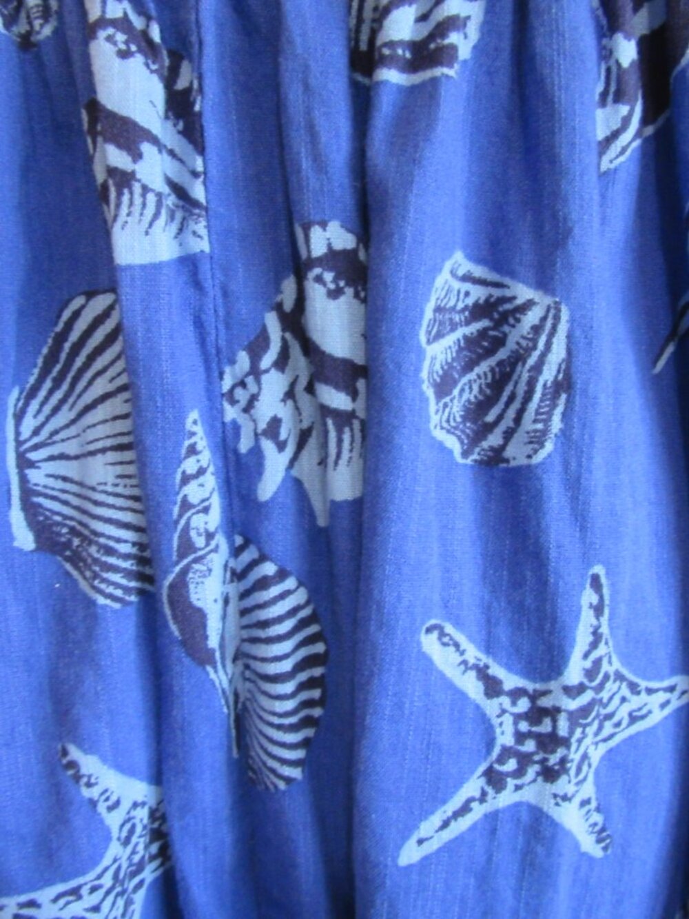 GAP Blue Seashells S Sleeveless Midi Summer Dress - Picture 3 of 4